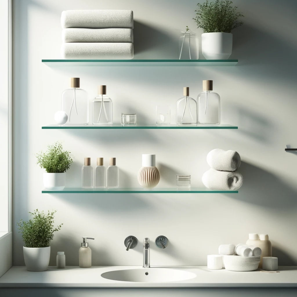 Enhancing Your Bathroom Space: A Guide to Glass Bathroom Shelves   